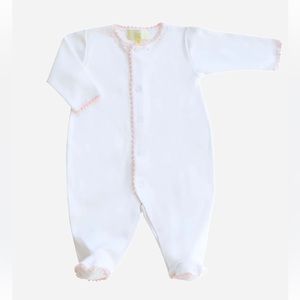 Pixie Lily - Pink Footie Romper - Size 0-3M